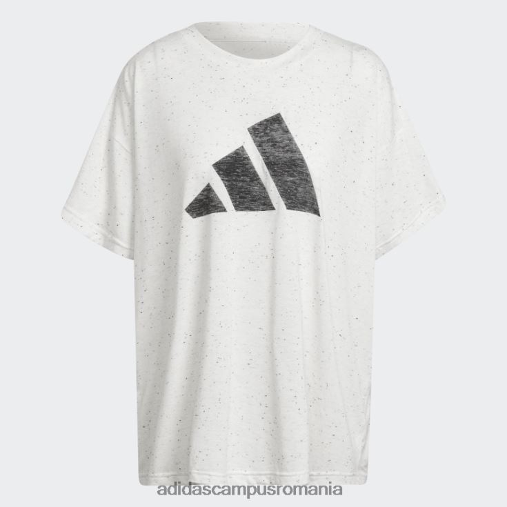 adidas campus romania tricou alb melange viitor icons winners 3.0 (mărime plus) femei melange alb J266N210402