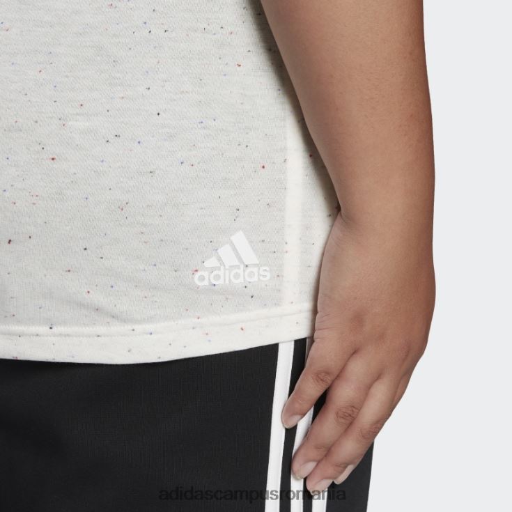 adidas campus romania tricou alb melange viitor icons winners 3.0 (mărime plus) femei melange alb J266N210402