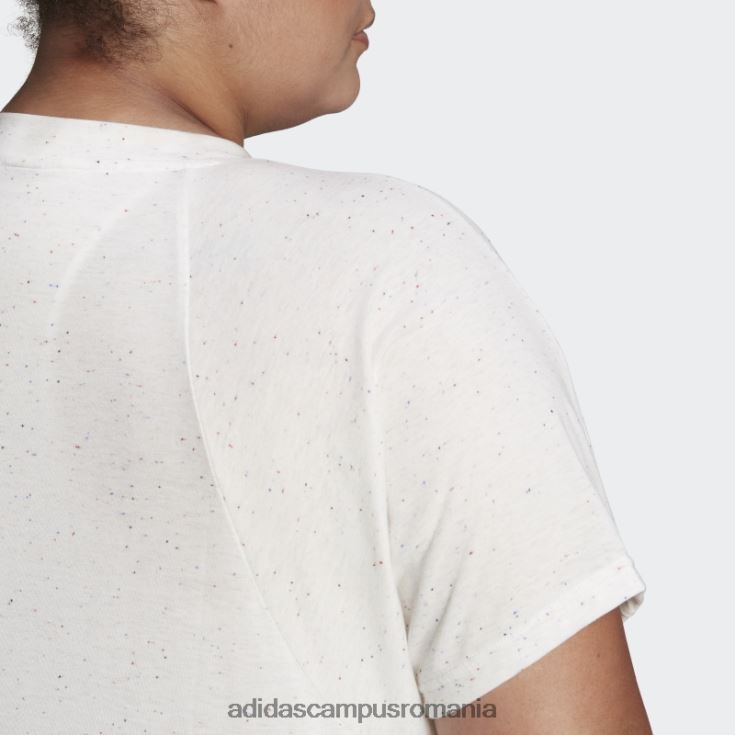 adidas campus romania tricou alb melange viitor icons winners 3.0 (mărime plus) femei melange alb J266N210402