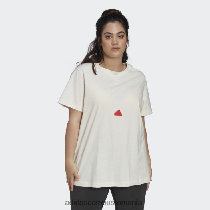 adidas campus romania tricou alb (plus marime) femei alb roșu J266N22573