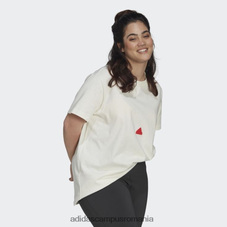 adidas campus romania tricou alb (plus marime) femei alb roșu J266N22573