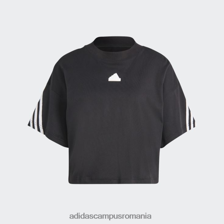 adidas campus romania tricou cu 3 dungi cu icoane viitoare negre femei negru J266N29508
