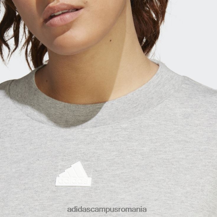 adidas campus romania tricou cu 3 dungi gri mediu future icons (plus mărime) adidas femei gri mediu J266N22433
