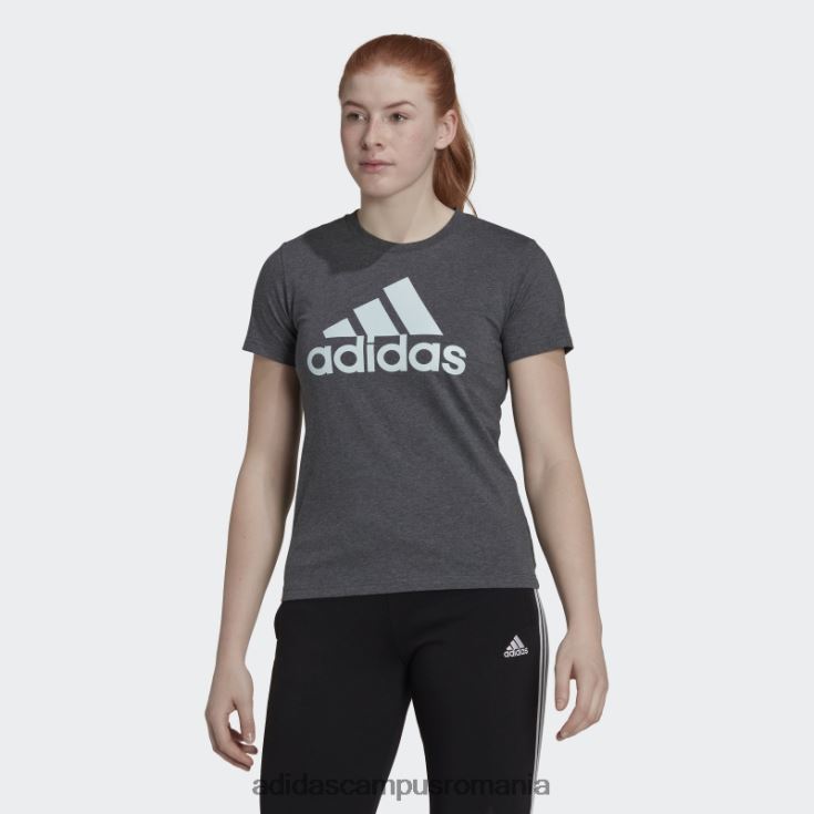 adidas campus romania tricou cu logo gri închis heather essentials femei gri închis erica/albastru J266N210331