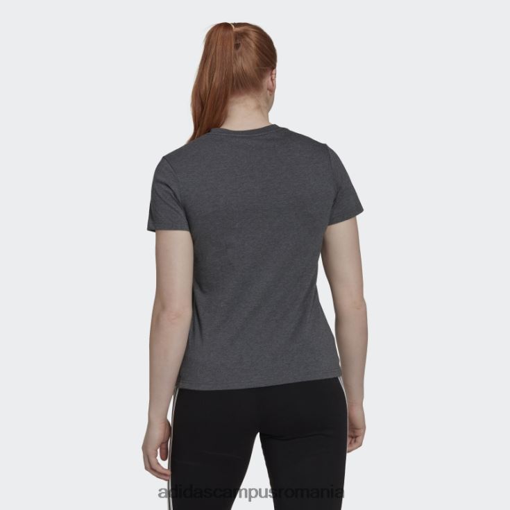 adidas campus romania tricou cu logo gri închis heather essentials femei gri închis erica/albastru J266N210331