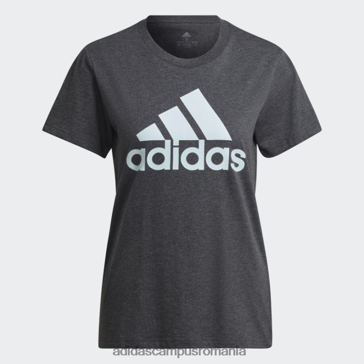 adidas campus romania tricou cu logo gri închis heather essentials femei gri închis erica/albastru J266N210331