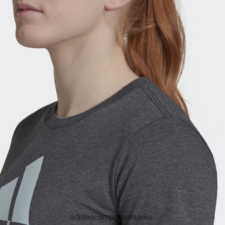 adidas campus romania tricou cu logo gri închis heather essentials femei gri închis erica/albastru J266N210331
