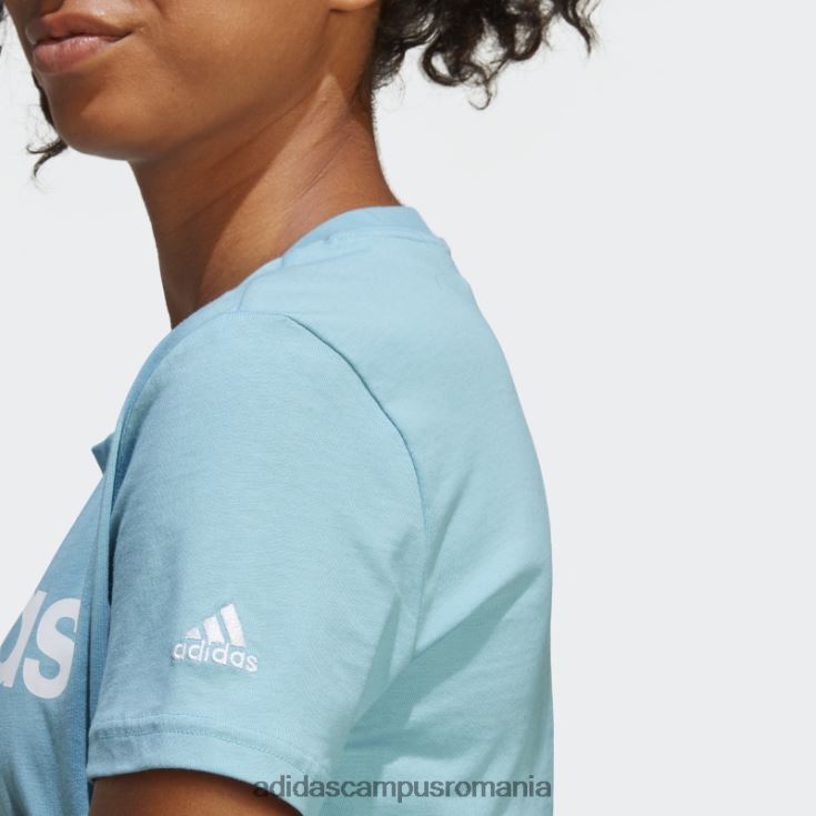 adidas campus romania tricou cu logo subțire essentials albastru adidas femei albastru alb J266N216416