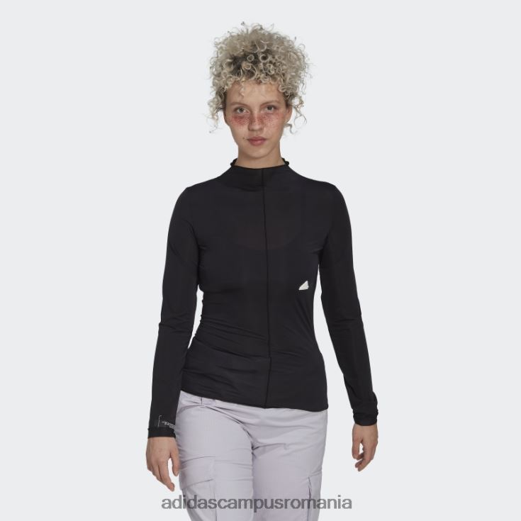 adidas campus romania tricou cu maneca lunga moda neagra femei negru J266N22467
