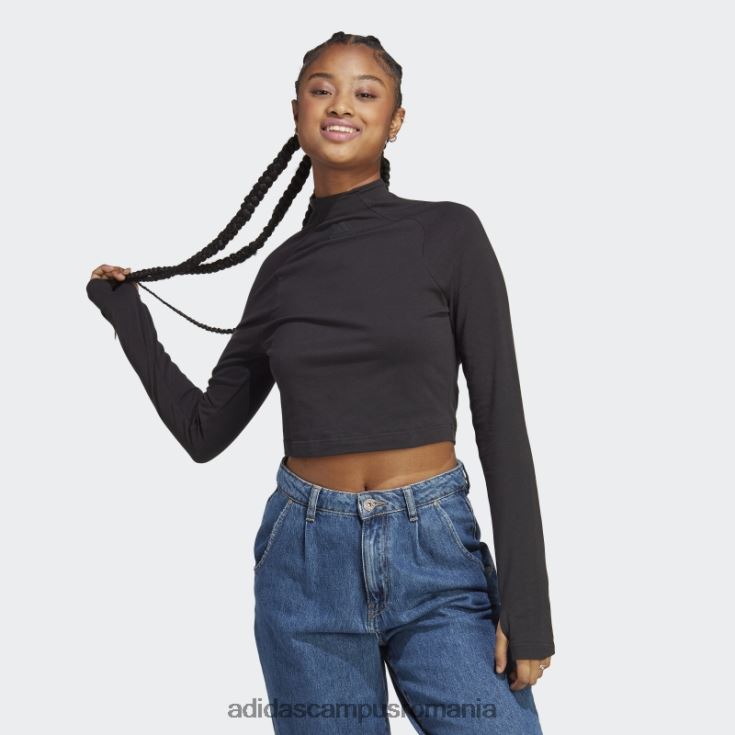adidas campus romania tricou negru city escape cu mânecă lungă femei negru J266N29490