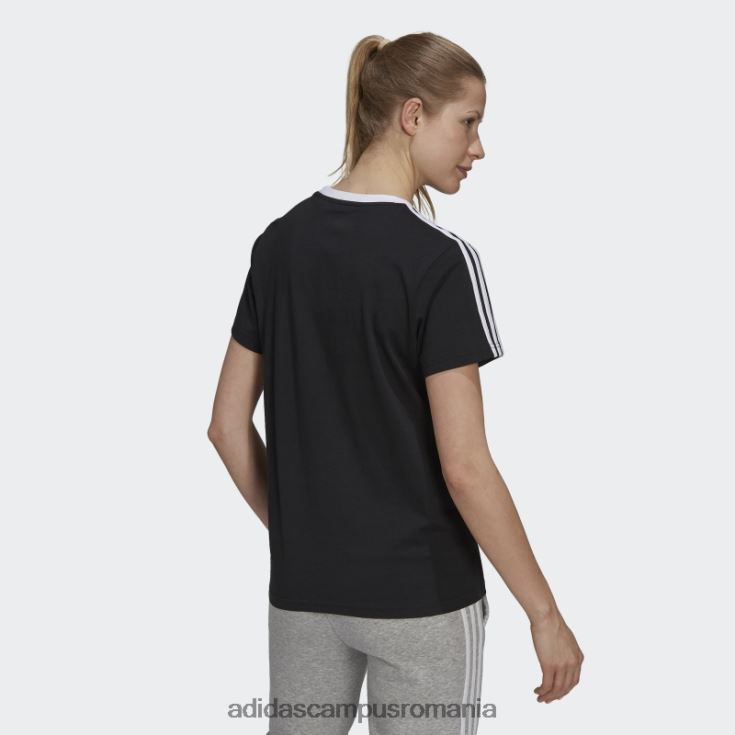 adidas campus romania tricou negru cu 3 dungi essentials femei alb negru J266N216805