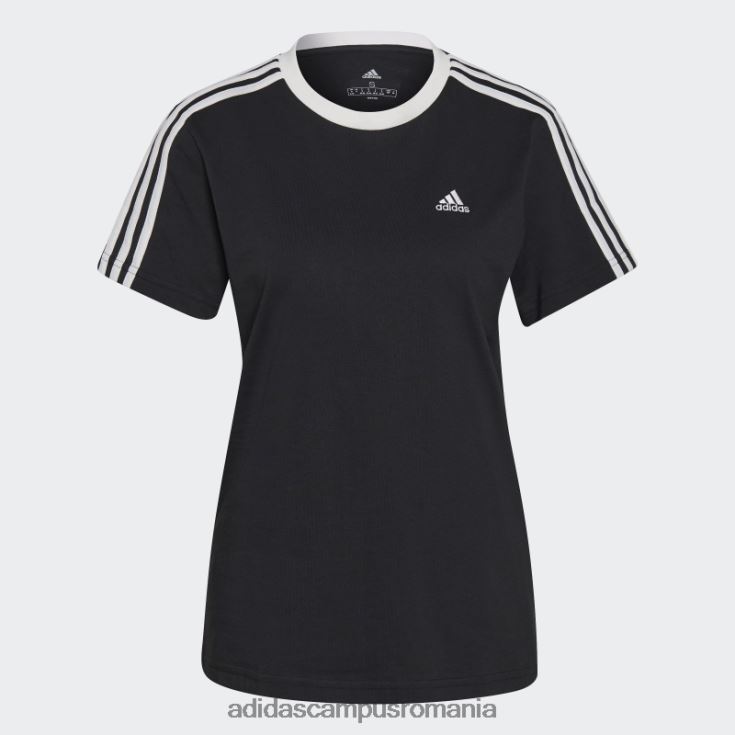 adidas campus romania tricou negru cu 3 dungi essentials femei alb negru J266N216805