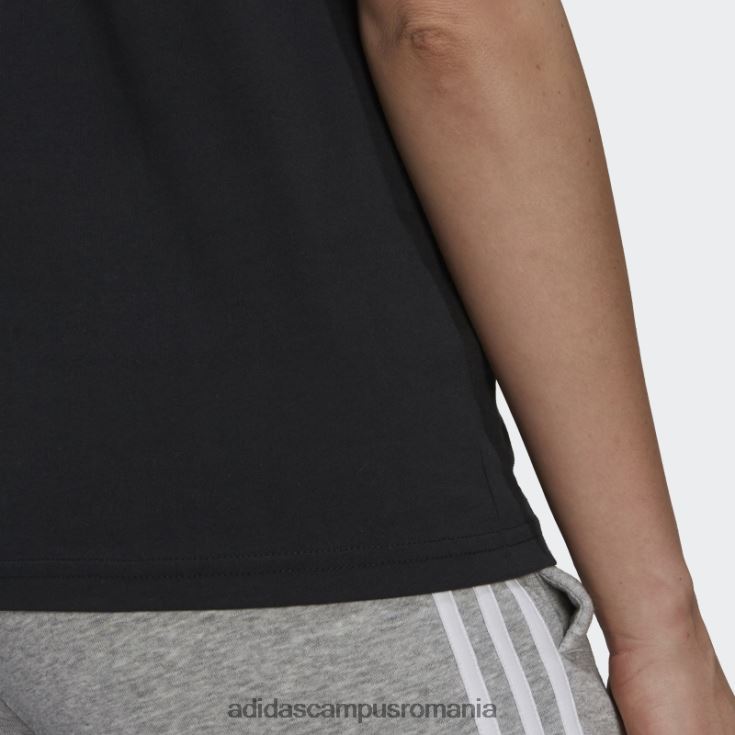 adidas campus romania tricou negru cu 3 dungi essentials femei alb negru J266N216805