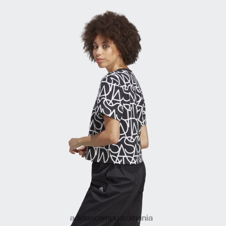 adidas campus romania tricou negru cu grafic boyfriend fierbinte femei negru/multicolor/alb J266N217439