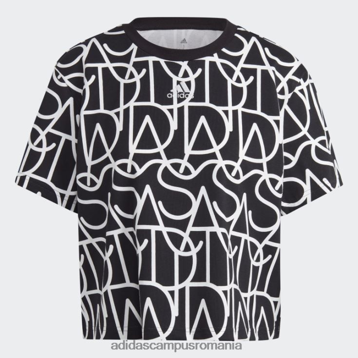 adidas campus romania tricou negru, fierbinte, cu grafic boyfriend femei negru/multicolor/alb J266N29626