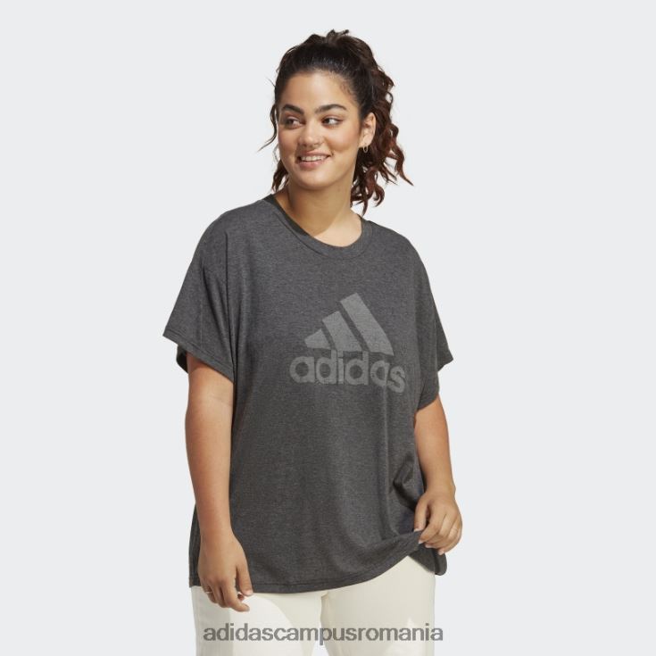 adidas campus romania tricou negru melange future icons winners 3.0 (mărime plus) femei negru melange/gri J266N29832