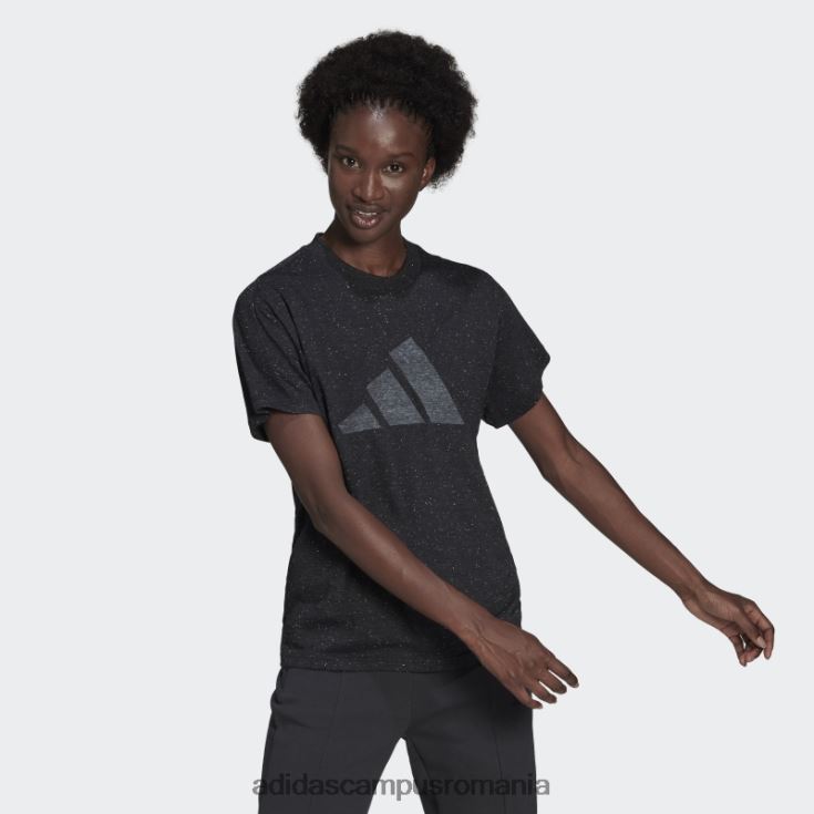 adidas campus romania tricou negru melange pentru viitor icons fashion winners 3.0 femei melange negru J266N23016