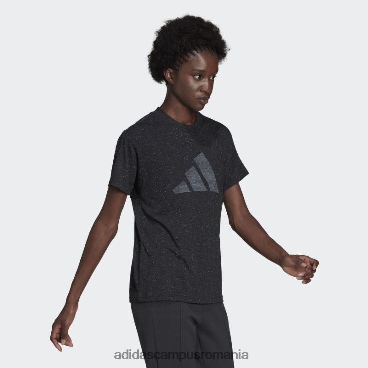 adidas campus romania tricou negru melange pentru viitor icons fashion winners 3.0 femei melange negru J266N23016