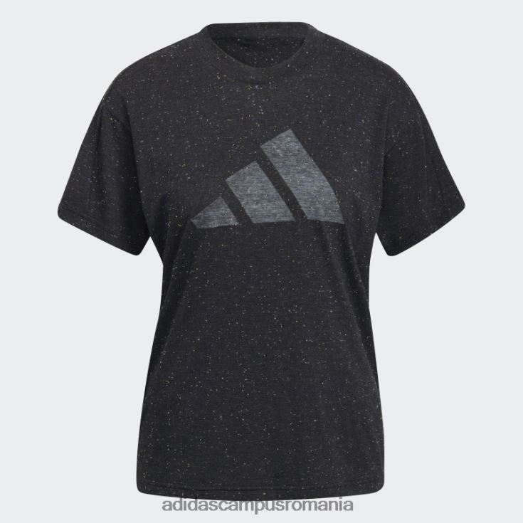 adidas campus romania tricou negru melange pentru viitor icons fashion winners 3.0 femei melange negru J266N23016