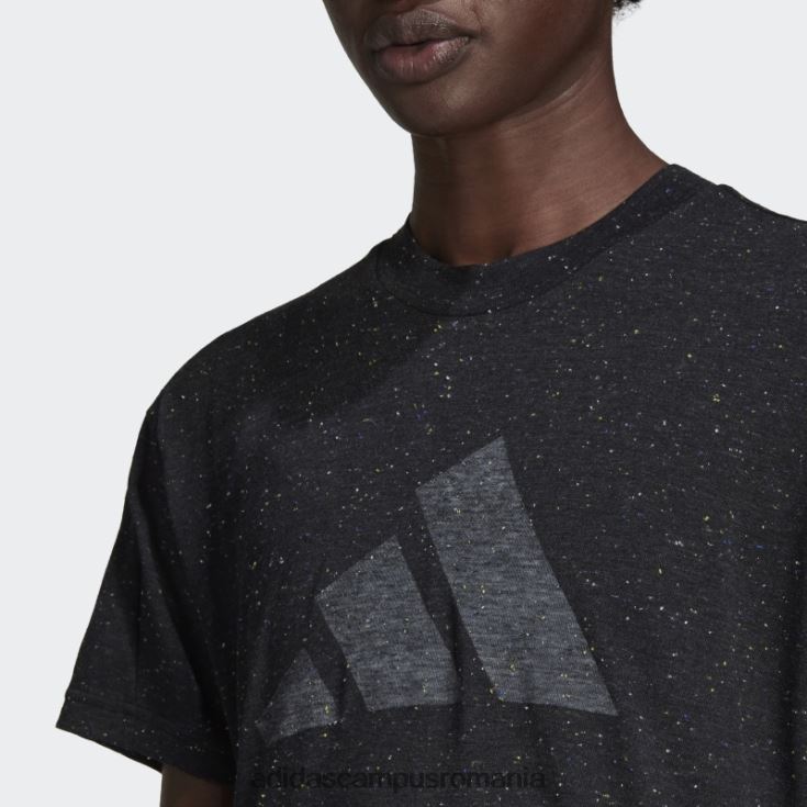adidas campus romania tricou negru melange pentru viitor icons fashion winners 3.0 femei melange negru J266N23016
