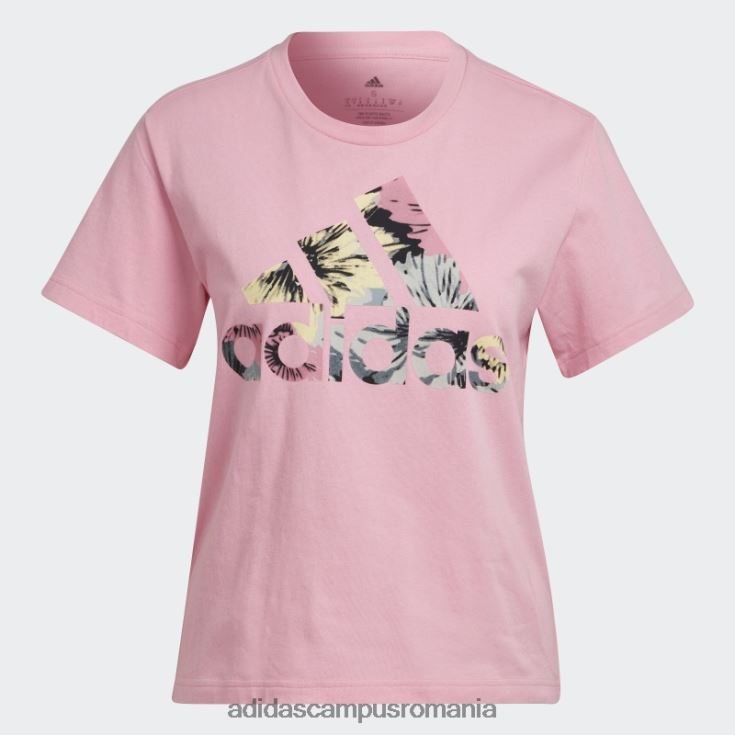 adidas campus romania tricou obișnuit cu imprimeu peste tot roz femei roz/multicolor J266N28957