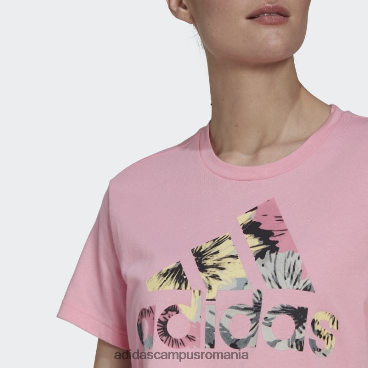 adidas campus romania tricou obișnuit cu imprimeu peste tot roz femei roz/multicolor J266N28957