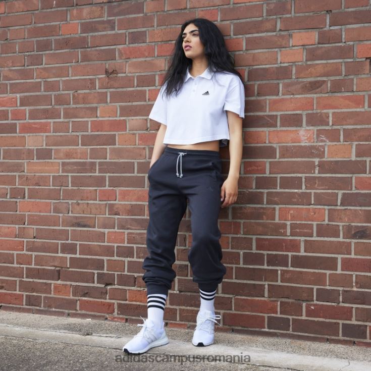 adidas campus romania tricou polo decupat din piqué alb femei alb J266N210712