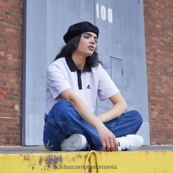 adidas campus romania tricou polo decupat roz din piqué femei roz J266N210798