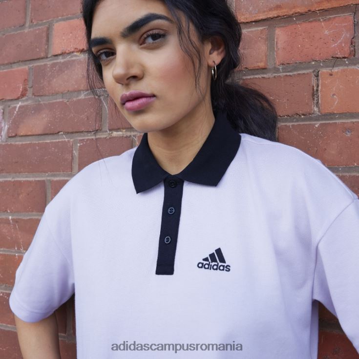 adidas campus romania tricou polo decupat roz din piqué femei roz J266N210798