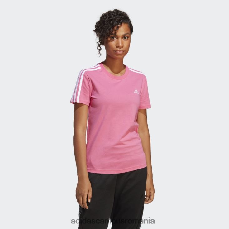 adidas campus romania tricou subțire cu 3 dungi essentials, magenta adidas femei magenta/alb J266N216476