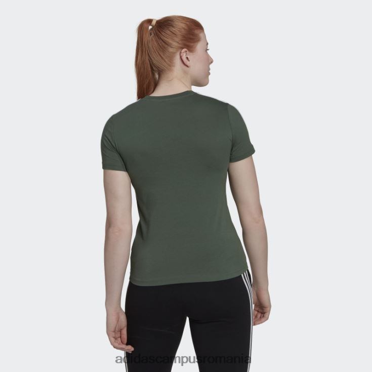 adidas campus romania tricou subțire cu 3 dungi green oxide essentials femei oxid verde/alb J266N29293