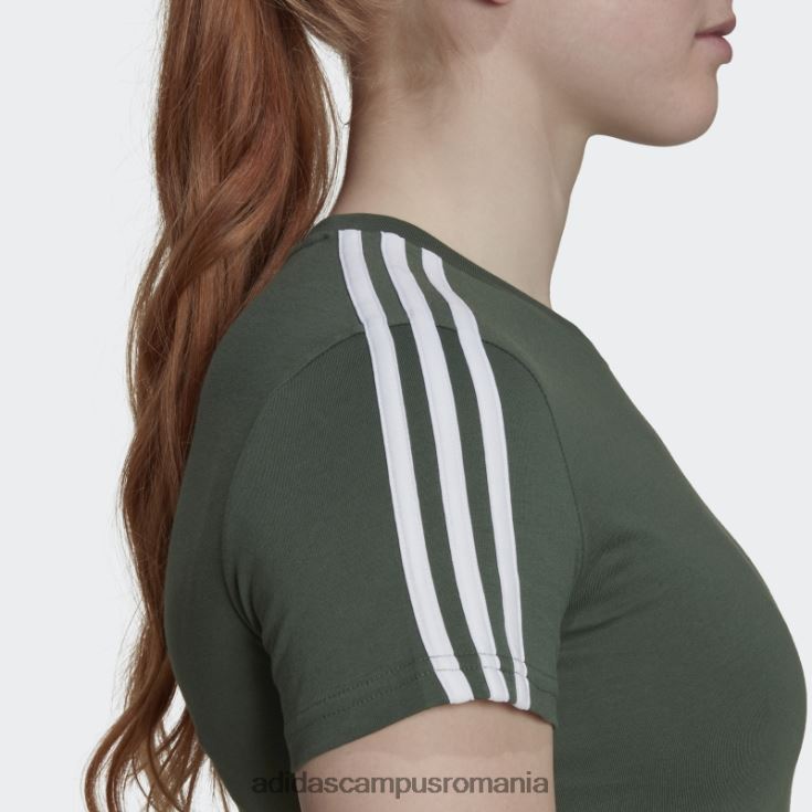adidas campus romania tricou subțire cu 3 dungi green oxide essentials femei oxid verde/alb J266N29293