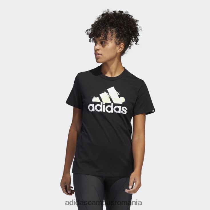 adidas campus romania tricou superher cu logo grafic floral negru adidas femei alb negru J266N210530