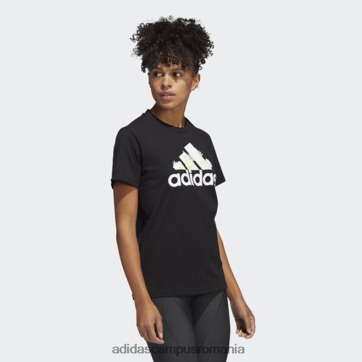 adidas campus romania tricou superher cu logo grafic floral negru adidas femei alb negru J266N210530