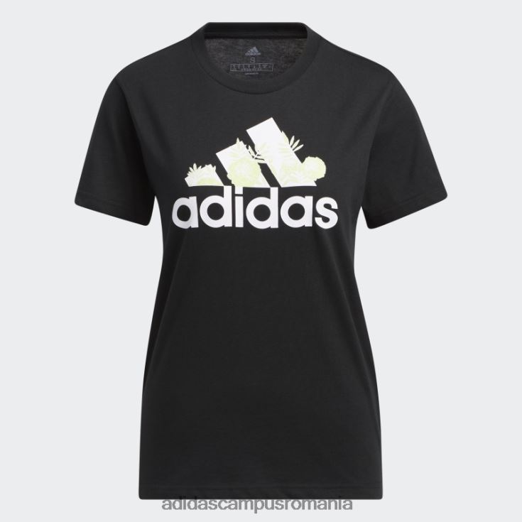 adidas campus romania tricou superher cu logo grafic floral negru adidas femei alb negru J266N210530