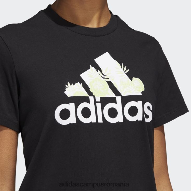 adidas campus romania tricou superher cu logo grafic floral negru adidas femei alb negru J266N210530