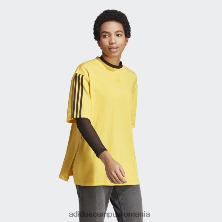 adidas campus romania tricou supradimensionat de dans auriu femei auriu/negru J266N28834