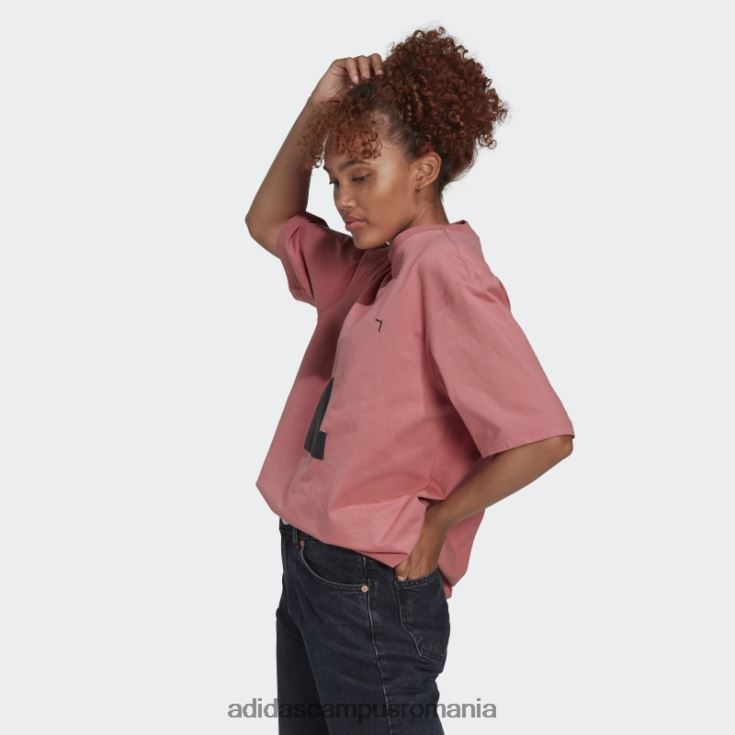 adidas campus romania tricou supradimensionat rosu femei roșu/negru J266N22569