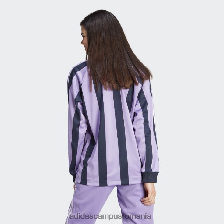 adidas campus romania tricou violet jacquard cu mânecă lungă femei violet/cerneală/alb J266N22236