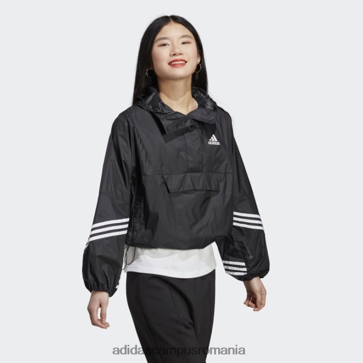 adidas campus romania vânt negru.rdy anorac cu glugă femei negru J266N217434