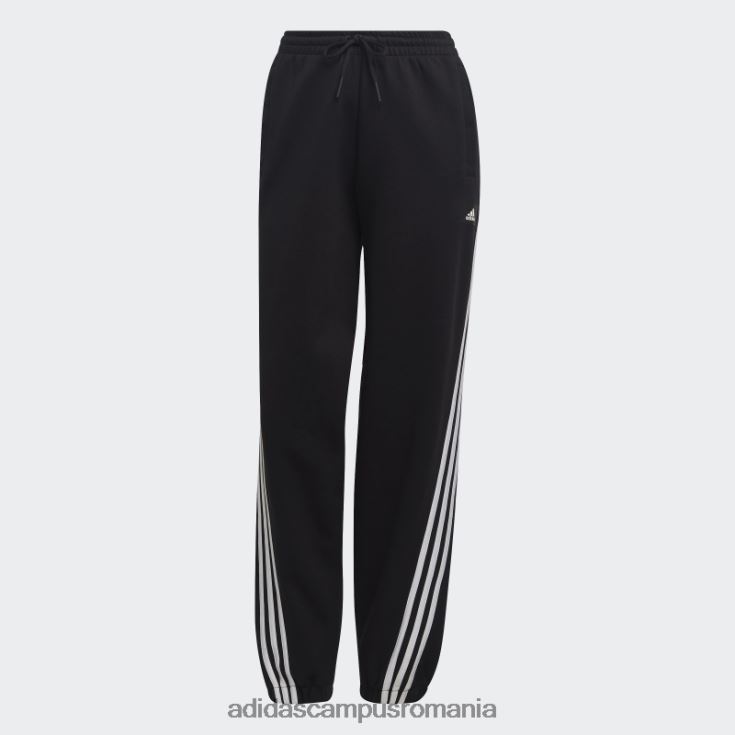 adidas campus romania viitor iconi pantaloni 3 dungi negri femei negru J266N22977