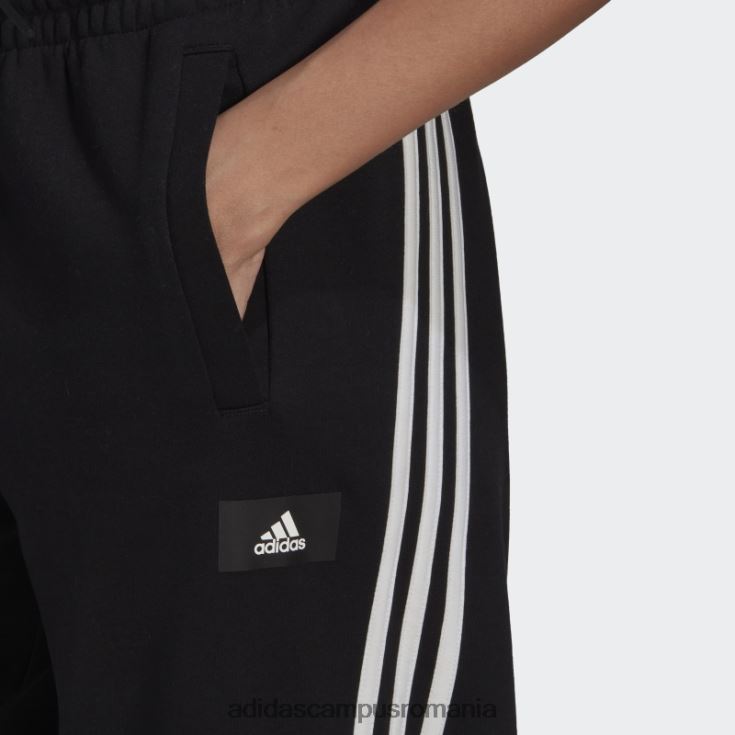adidas campus romania viitor iconi pantaloni 3 dungi negri femei negru J266N22977