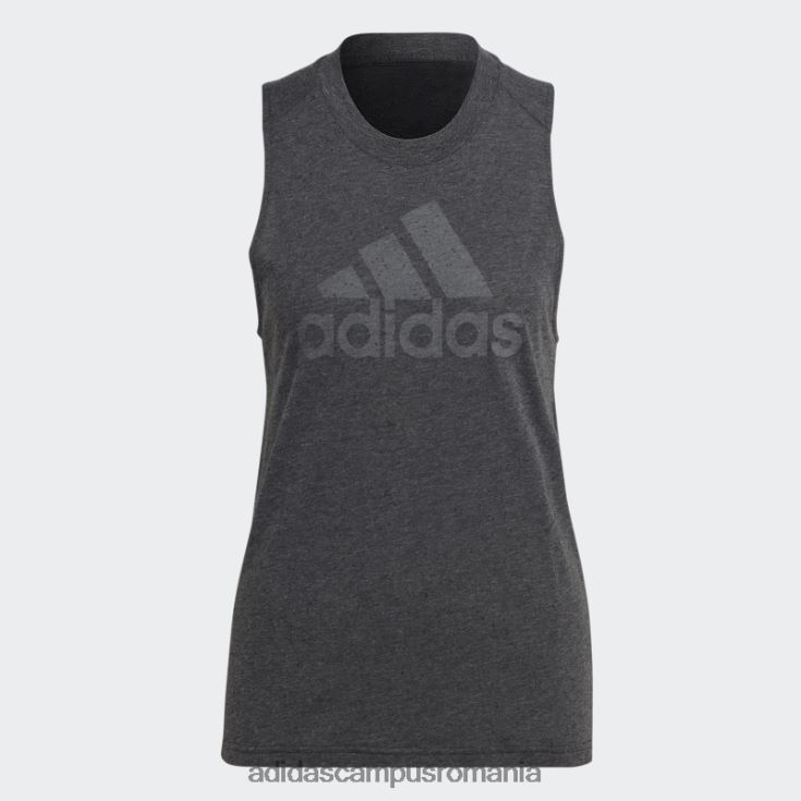 adidas campus romania viitor icons winners 3.0 tank top negru melange femei negru melange/gri J266N28953