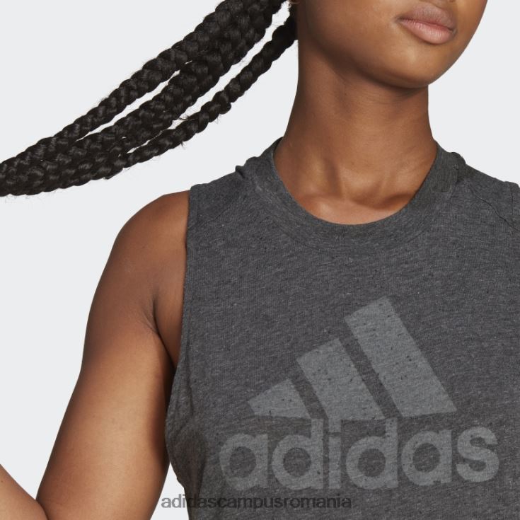 adidas campus romania viitor icons winners 3.0 tank top negru melange femei negru melange/gri J266N28953