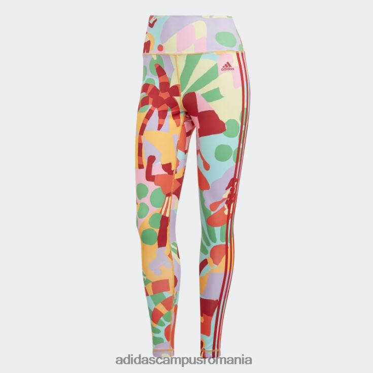 adidas campus romania x farm rio dresuri 7/8 auriu real fierbinte femei strălucire auriu/roz real J266N29819
