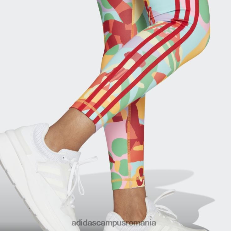 adidas campus romania x farm rio dresuri 7/8 auriu real fierbinte femei strălucire auriu/roz real J266N29819