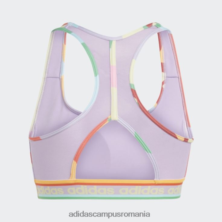 adidas campus romania x farm rio sutien mediu de sustinere auriu real femei strălucire auriu/violet real J266N29465