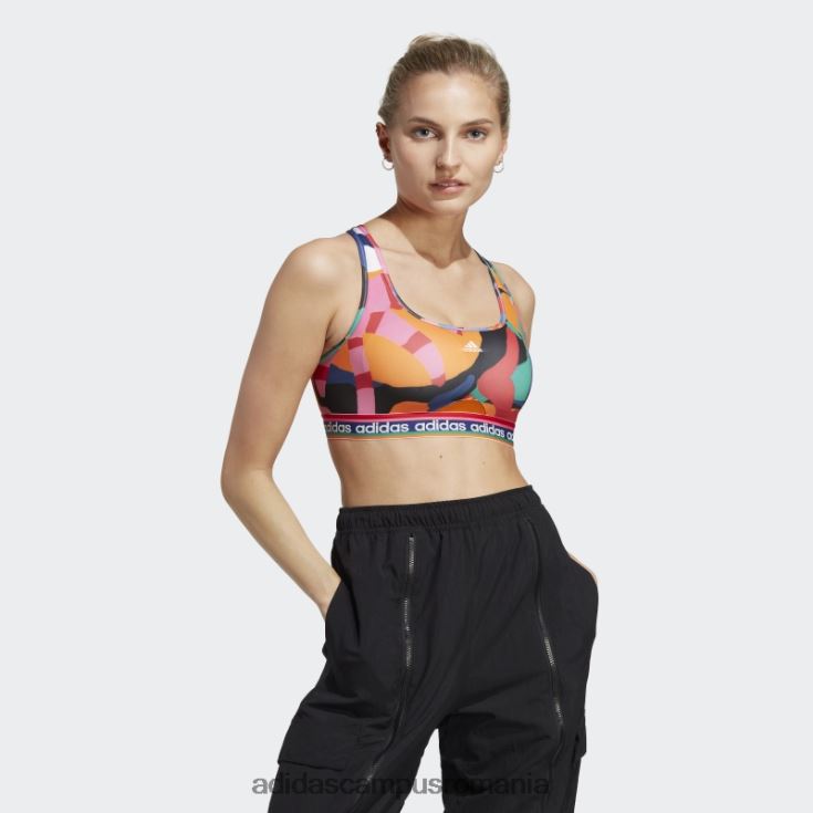 adidas campus romania x farm rio sutien mediu sustinere fashion verde indraznet femei verde îndrăzneț/stacojiu J266N29469