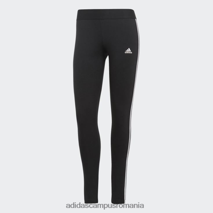 adidas campus romania articole esențiale pentru îmbrăcămintea de lounge, jambiere cu 3 dungi negre femei alb negru J266N28839