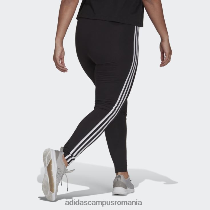 adidas campus romania essentials jambiere cu 3 dungi (plus mărime) alb femei alb negru J266N28893